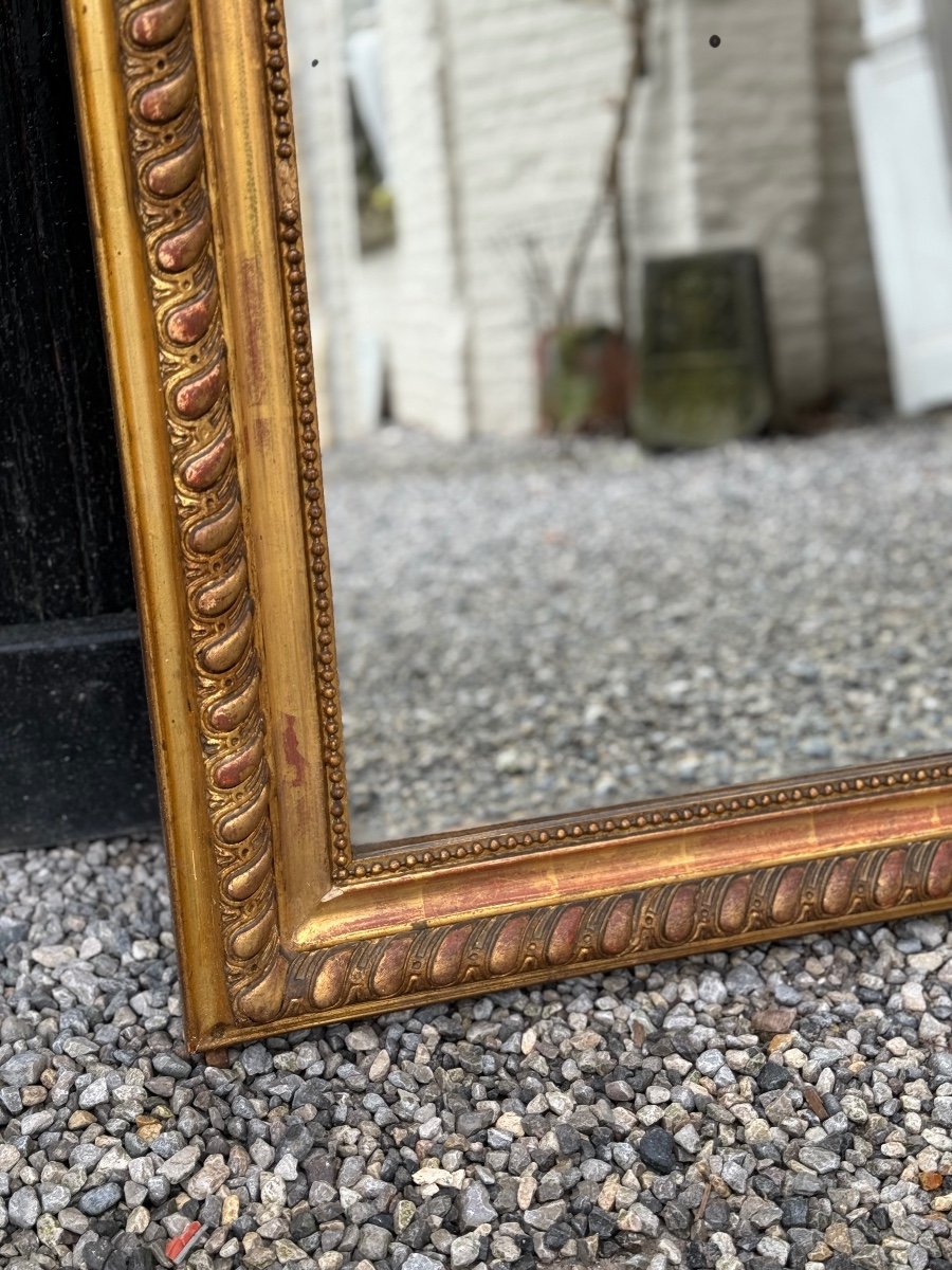 Louis XV Style Mirror In Stuccoed And Gilded Wood Circa 1880-photo-3
