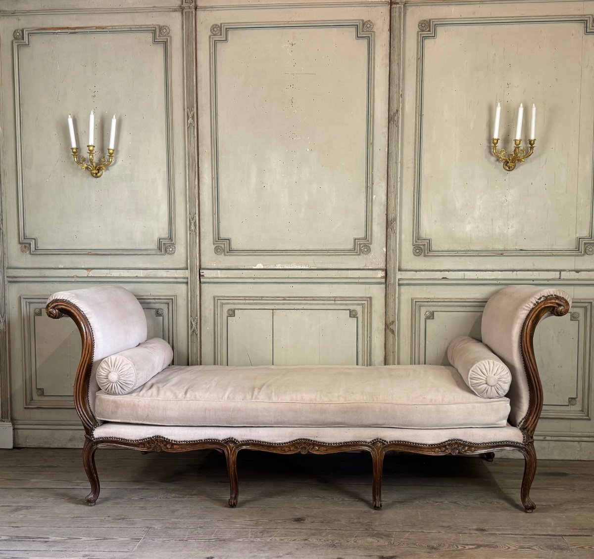 Louis XV Daybed In Beech Carved On All 4 Sides, France, 18th Century-photo-4