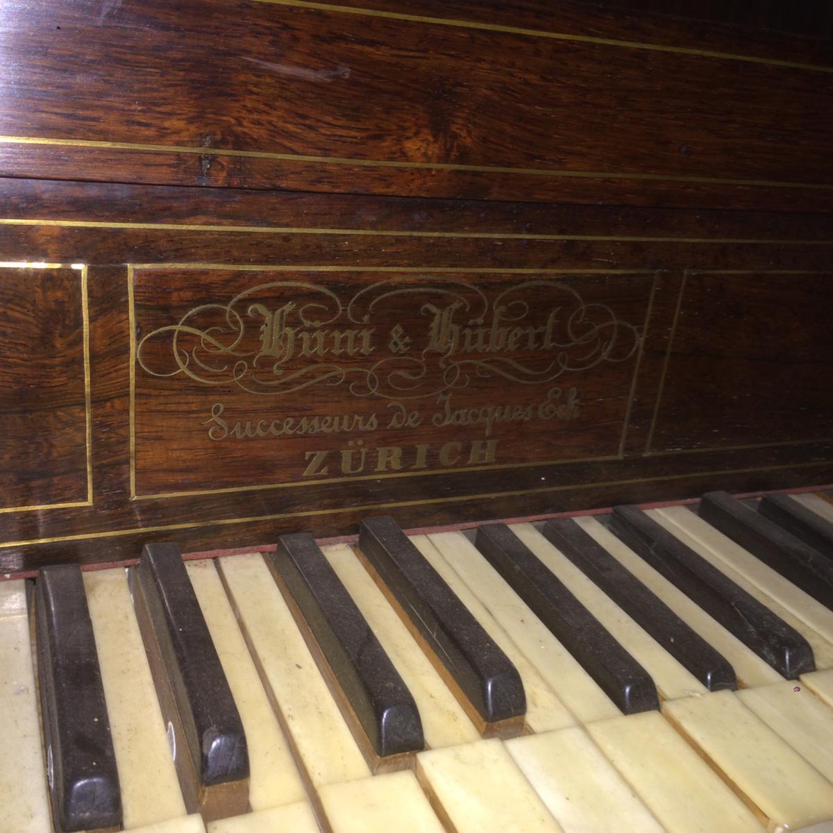 Square Piano Circa 1845 "huni And Hubert" Zurich-photo-3