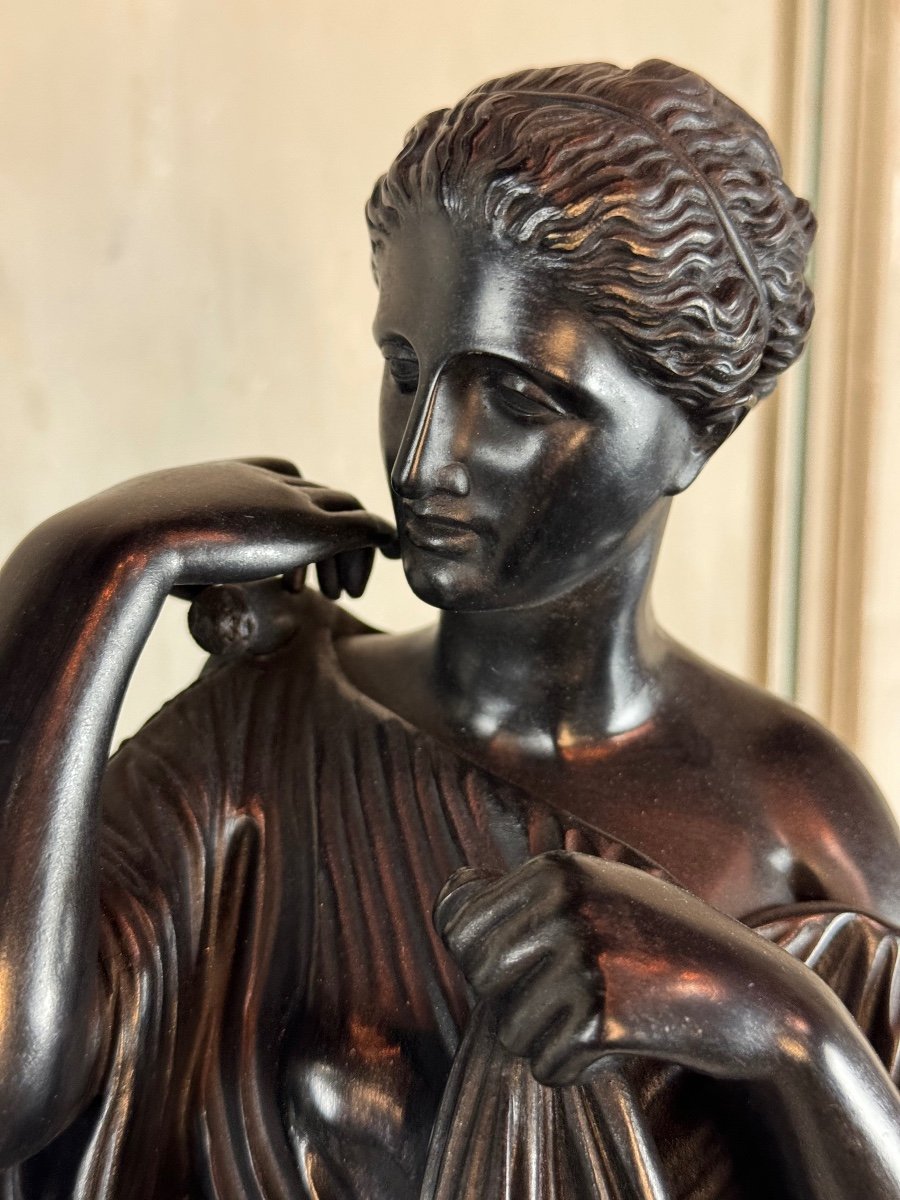 Diane De Gabies, Bronze d'Après L’antique, Patine Noire  XIXème Siècle-photo-6