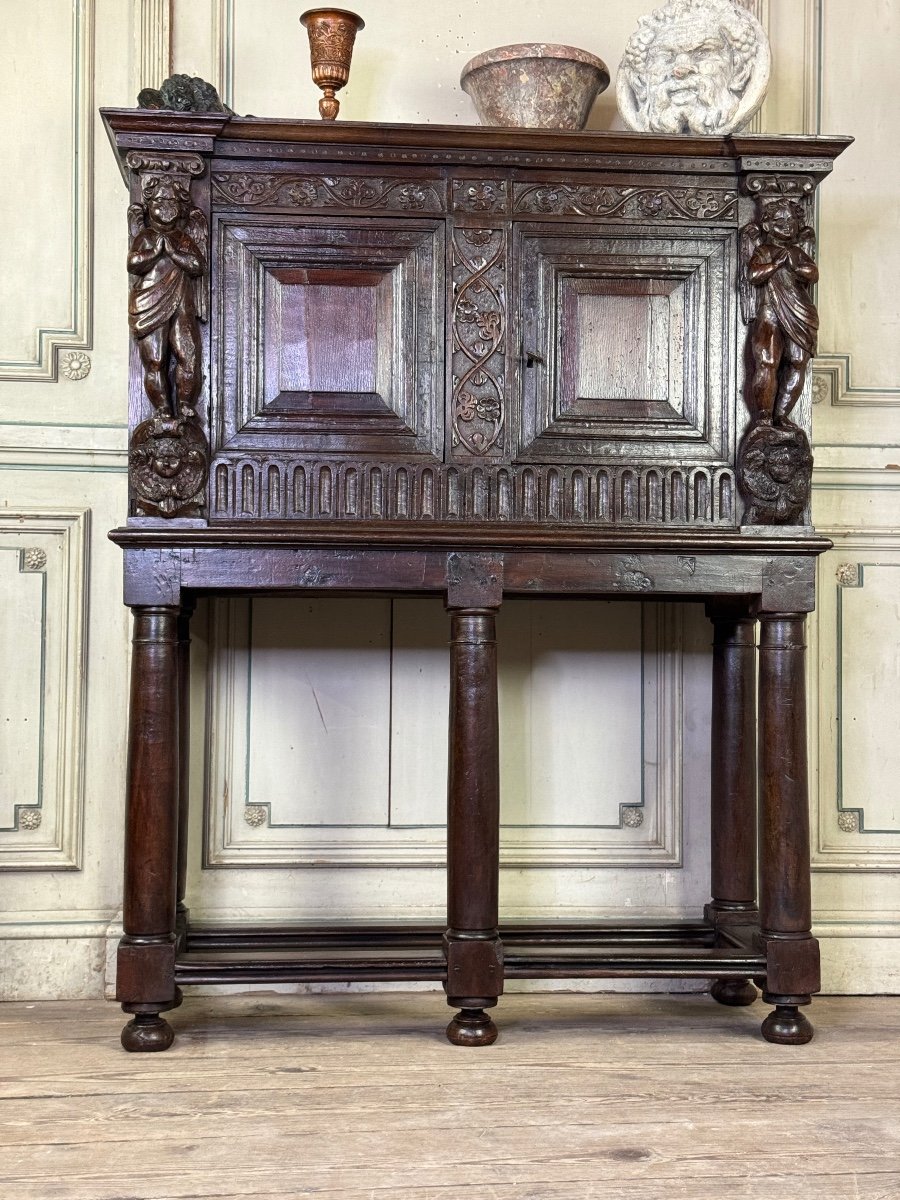 Renaissance Credenza, Dressoir-cabinet, Netherlands, 17th Century-photo-5