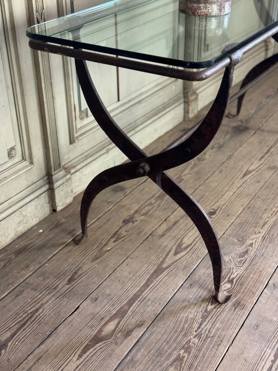 Table D’atelier En Fer Forgé Vers 1900-photo-3