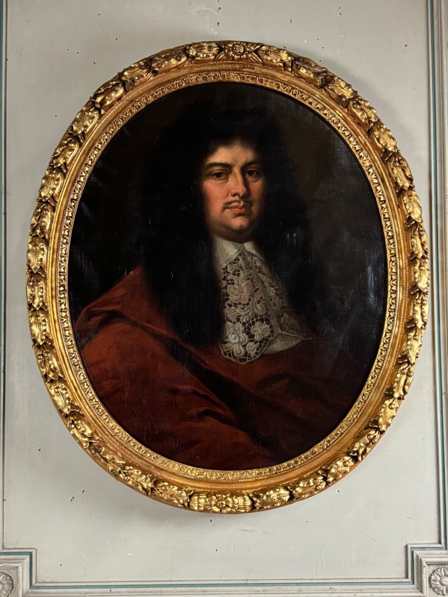 Portrait Of A Gentleman, Oil On Canvas, Early 18th Century-photo-2