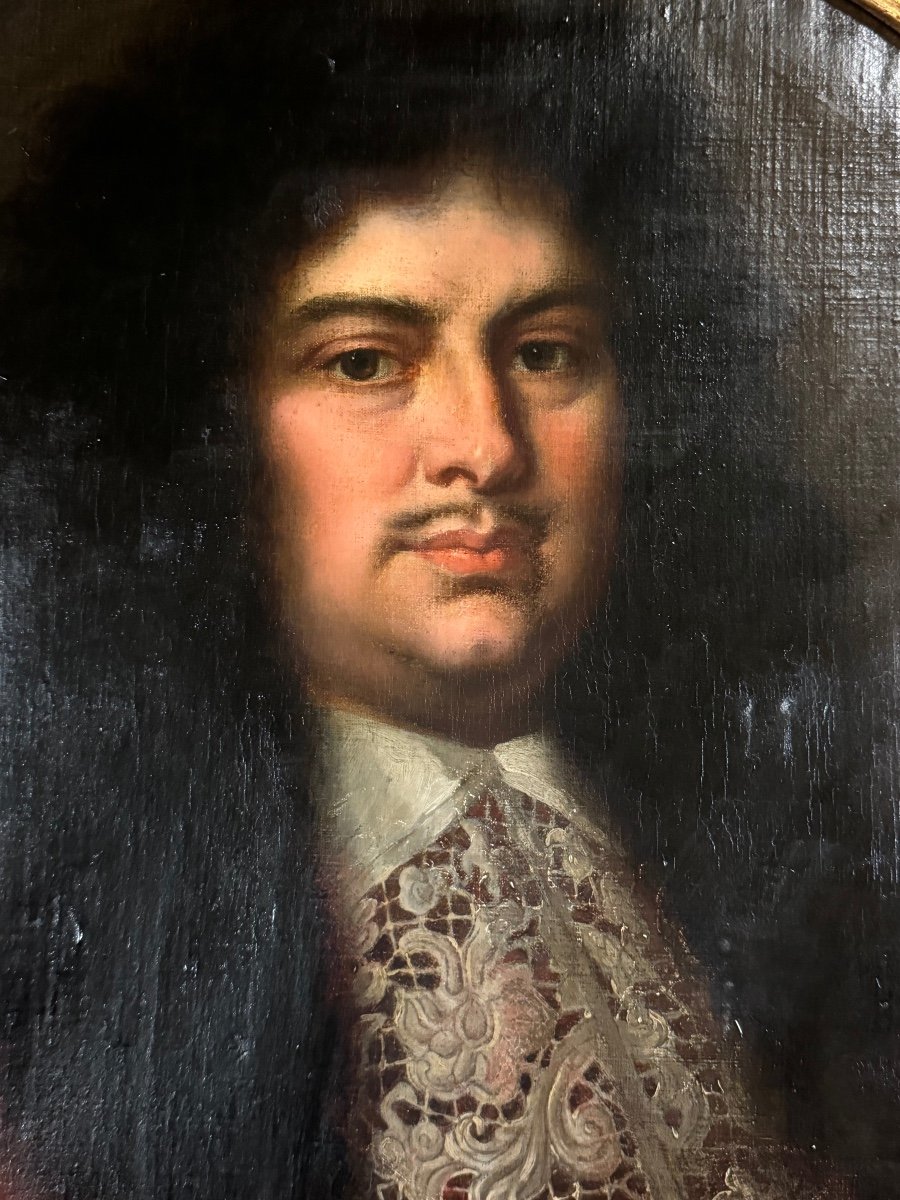 Portrait Of A Gentleman, Oil On Canvas, Early 18th Century-photo-4