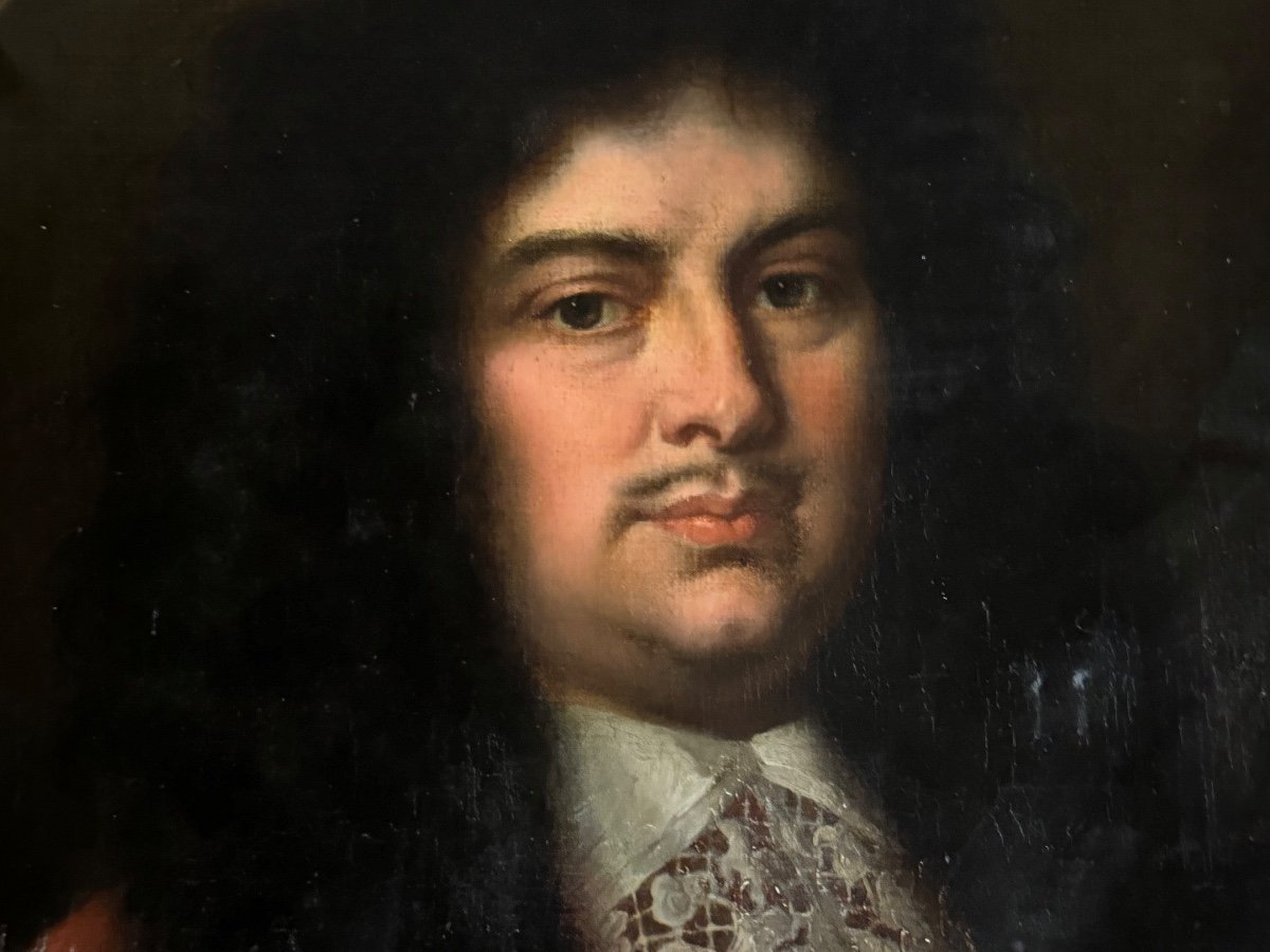 Portrait Of A Gentleman, Oil On Canvas, Early 18th Century-photo-4