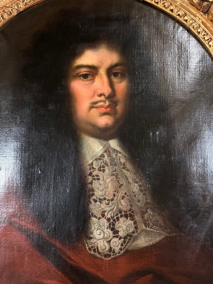 Portrait Of A Gentleman, Oil On Canvas, Early 18th Century-photo-6