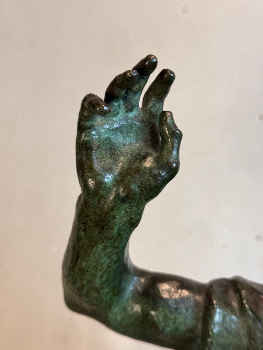 King Lear, Bronze Green Patina, Victor Rousseau (1865-1954) Circa 1905-photo-4