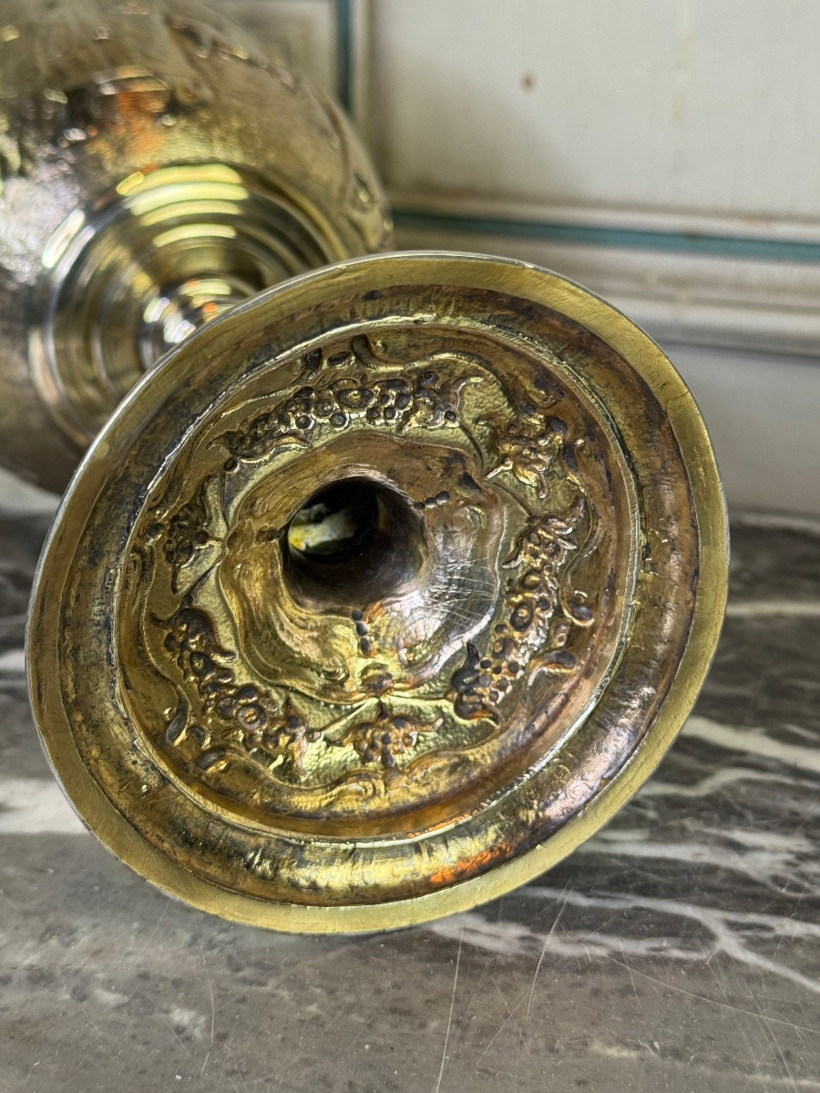 Silver-gilt Communion Cup, City Of London Hallmark, 1697-photo-3