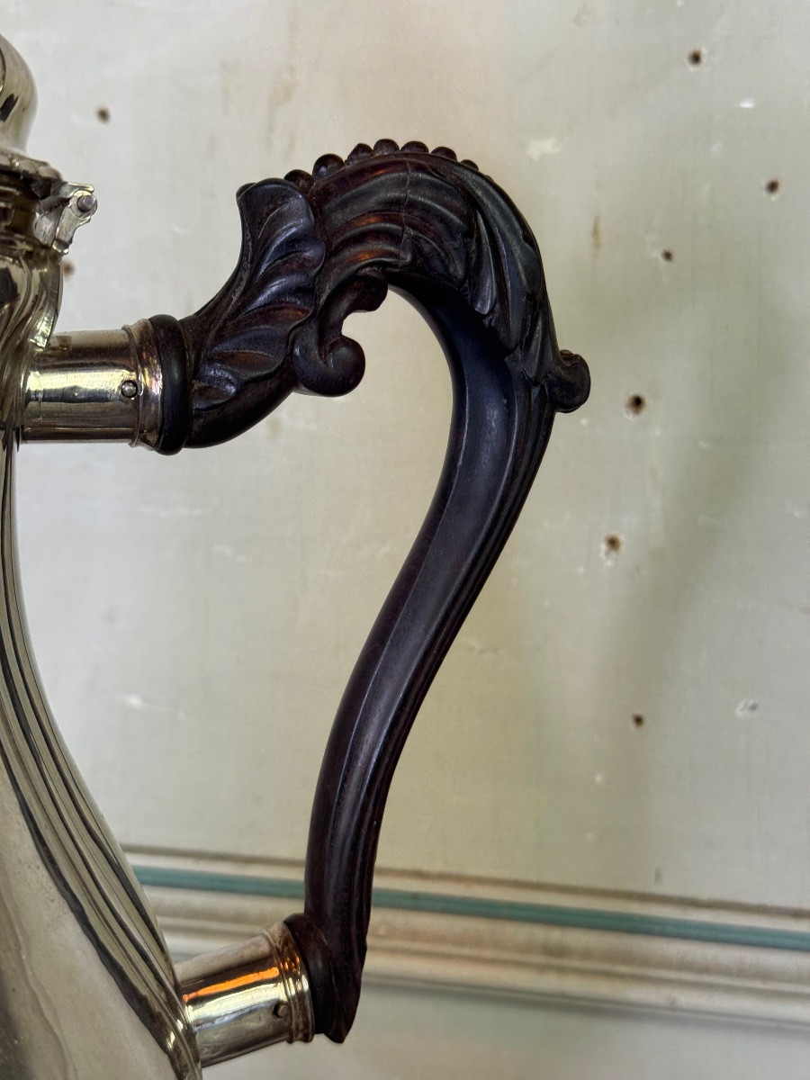 Cafetière En Argent Massif, Poinçon De La Ville De Ath Pour l'Année 1770,  Nicolas Delporte -photo-6