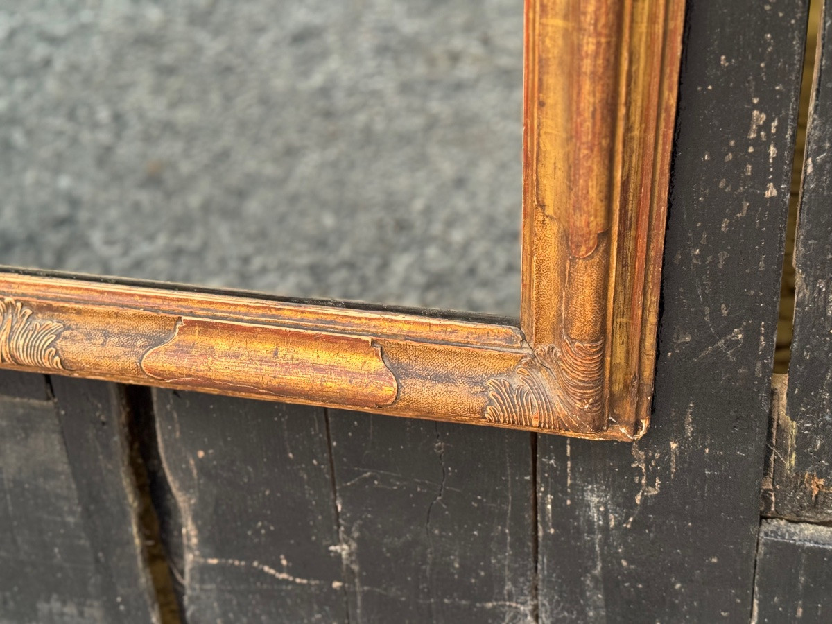 Venetian Mirror In Carved And Gilded Wood, Circa 1880 -photo-6