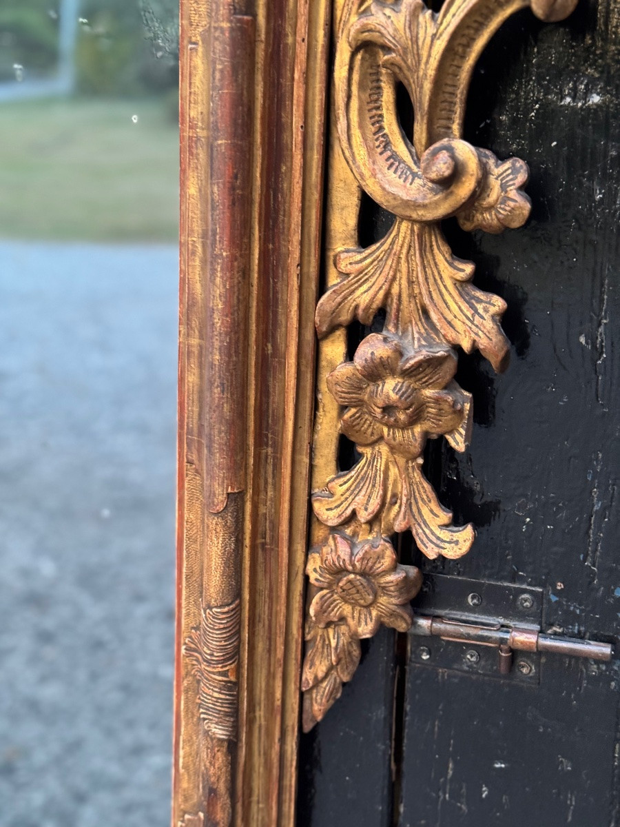 Venetian Mirror In Carved And Gilded Wood, Circa 1880 -photo-7