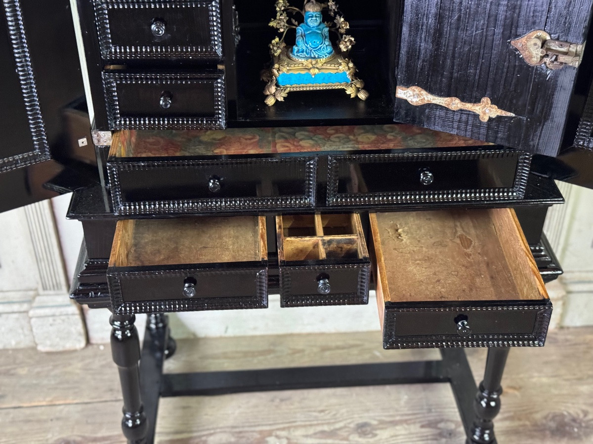 Antwerp Cabinet, Ebony And Blackened Wood, 17th Century -photo-6