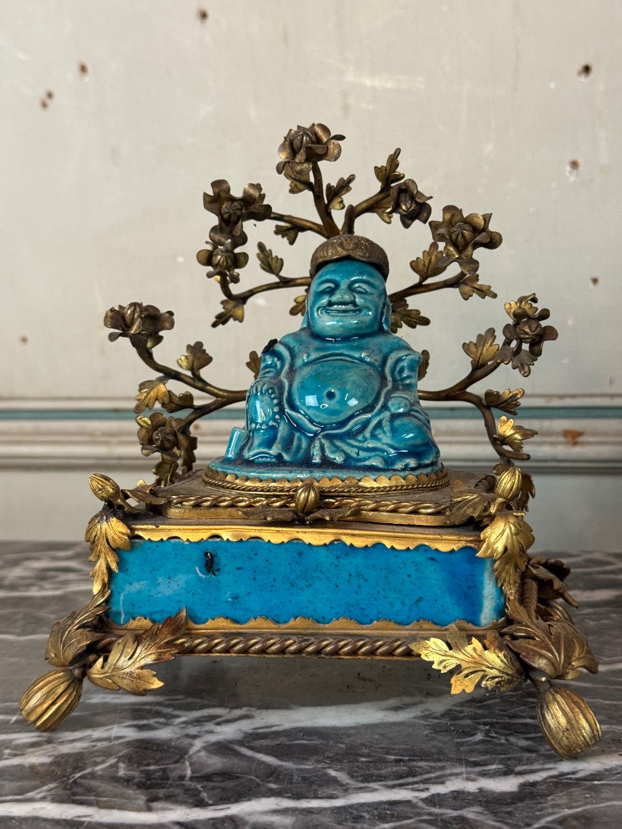 Pair Of Pussah Incense Stick Holders, Turquoise Chinese Porcelain From Jingdezhe-photo-2