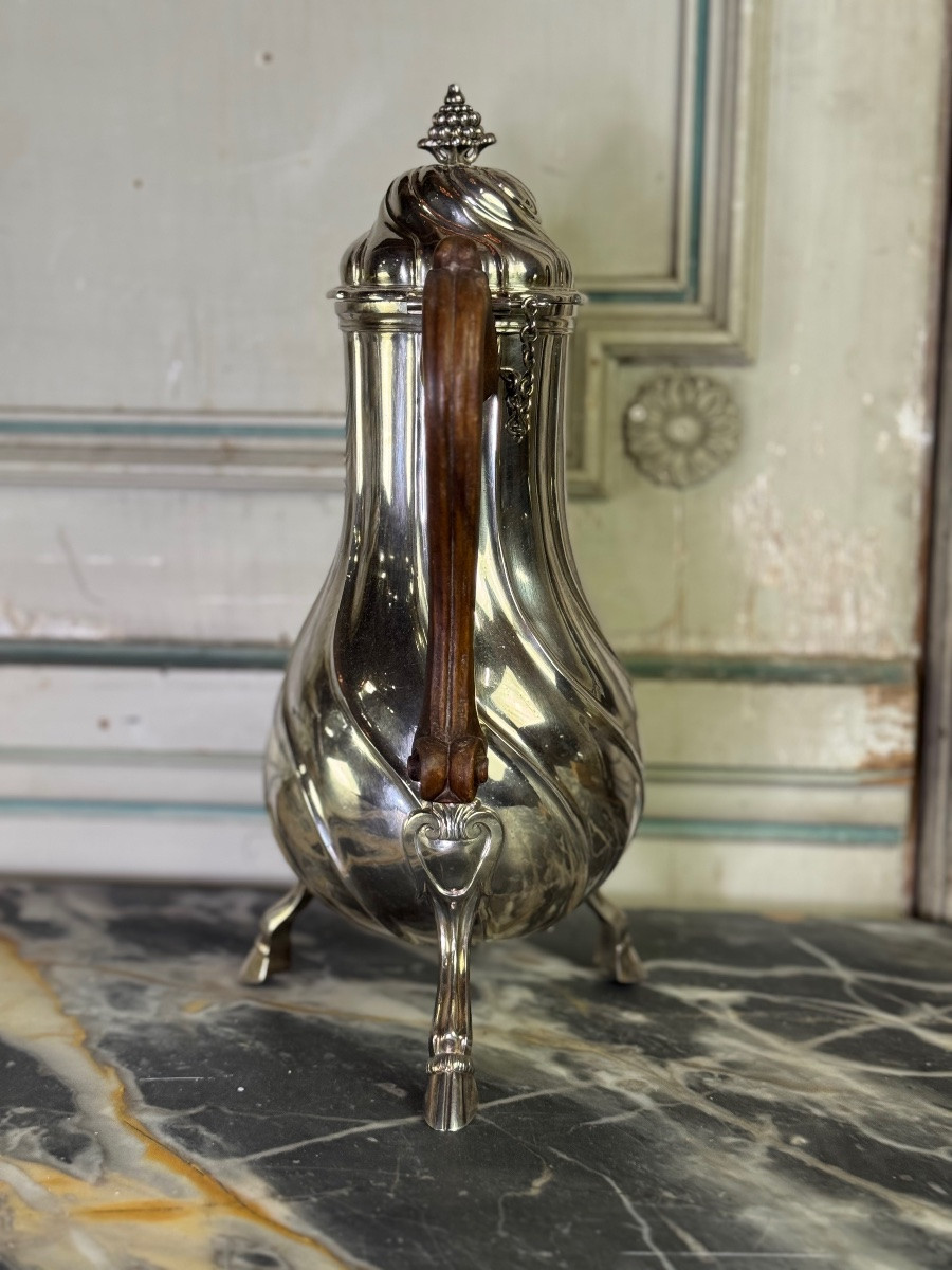 Coffee Pot With Twisted Ribs, Hallmark Of The City Of Namur, 1751, Goldsmith Jean-baptiste Fallon-photo-4
