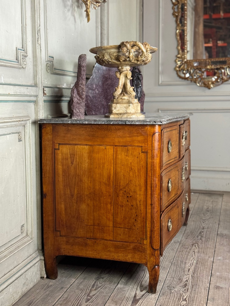 Commode Transition en merisier, XVIIIème siècle-photo-2