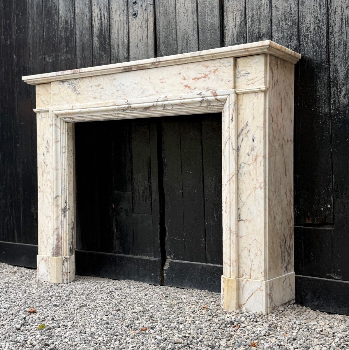 Paonazzo Marble Fireplace, Circa 1900