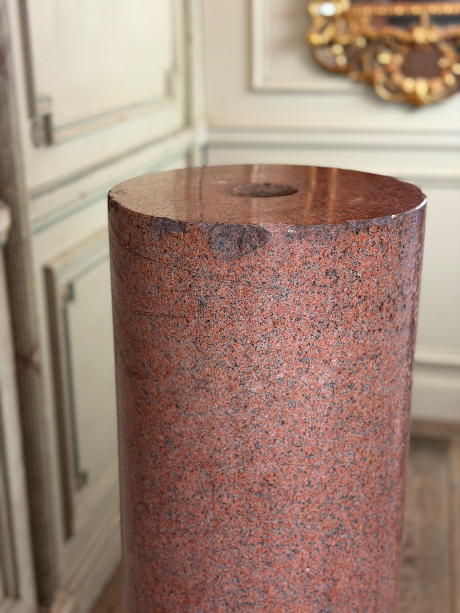 Colonne en granite sur une base en marbre de Carrare, vers 1880-photo-3