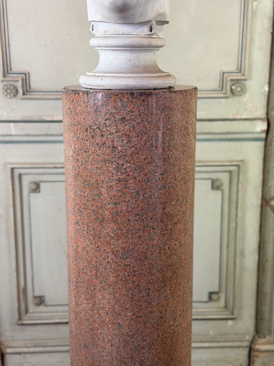 Colonne en granite sur une base en marbre de Carrare, vers 1880-photo-4