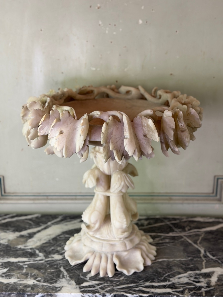 Large Alabaster Cup, Italy, Circa 1900-photo-2