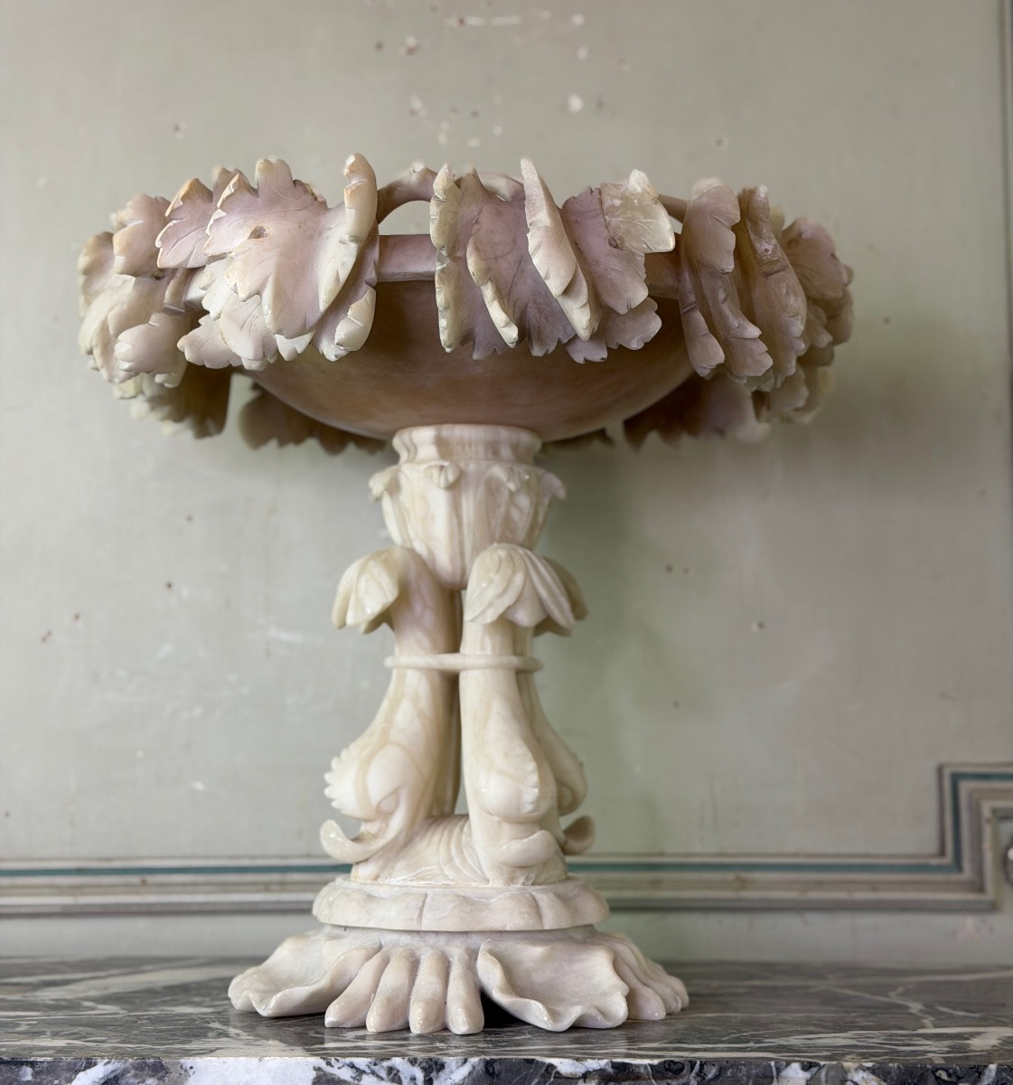 Large Alabaster Cup, Italy, Circa 1900-photo-3