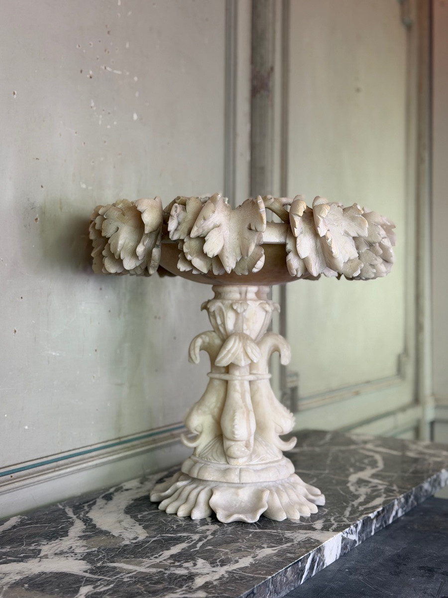 Large Alabaster Cup, Italy, Circa 1900-photo-6