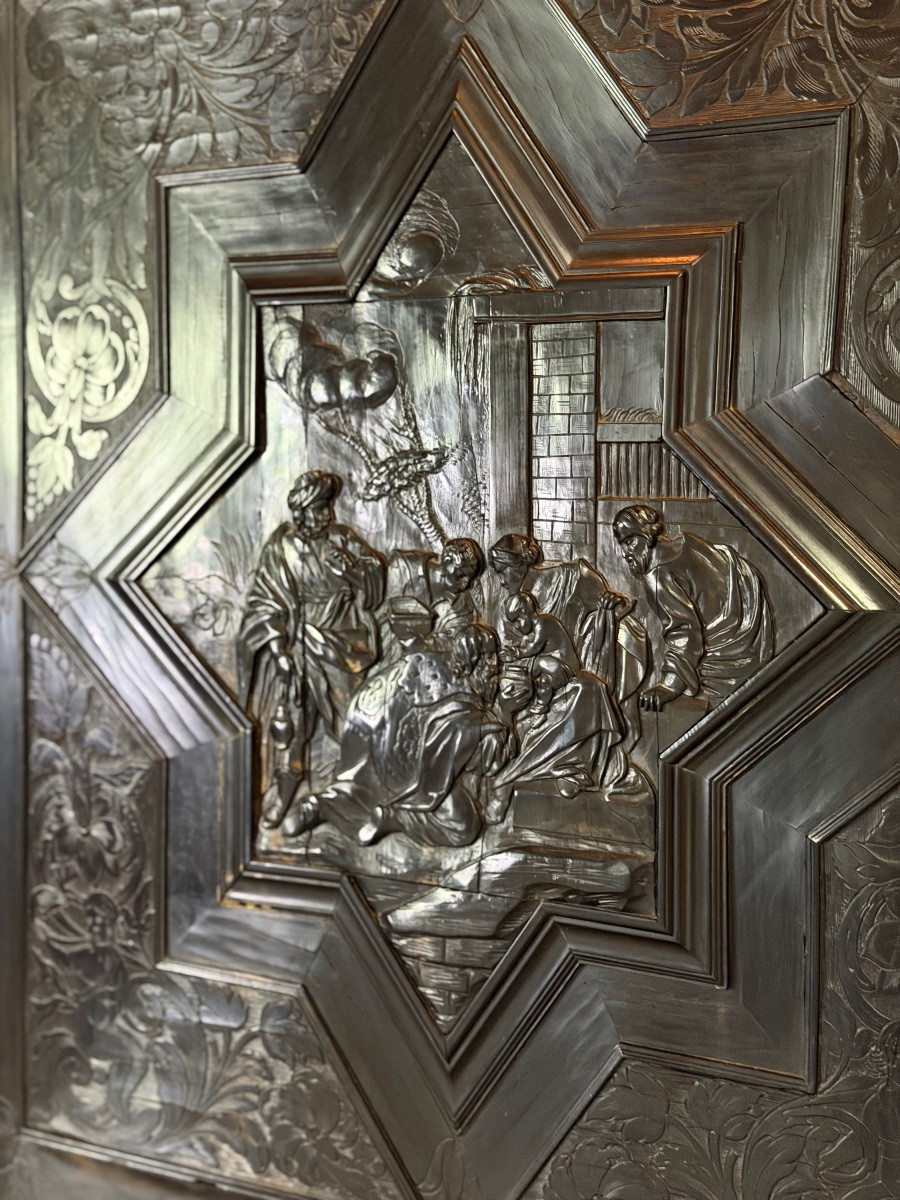 Grand cabinet Louis XIII en placage d’ébène, XVIIème siècle -photo-7