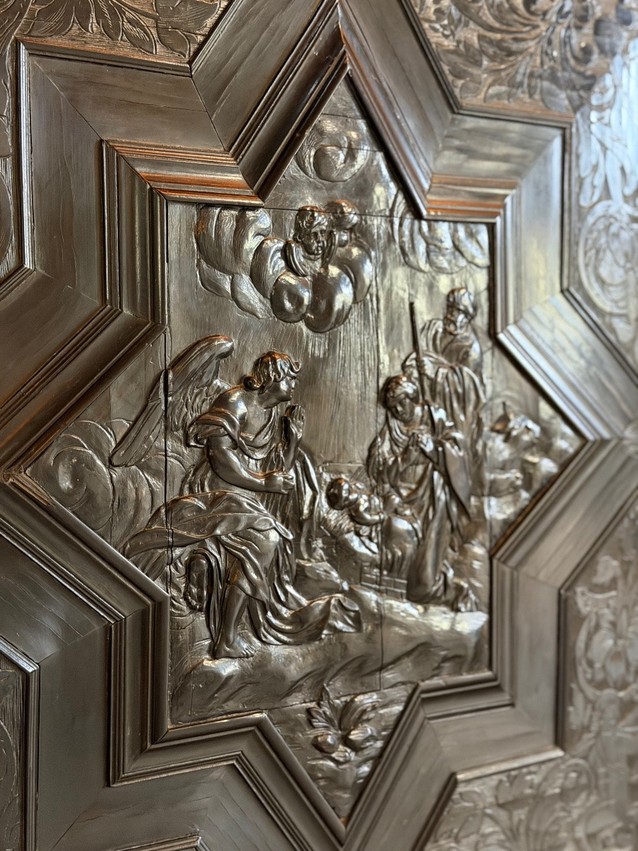 Grand cabinet Louis XIII en placage d’ébène, XVIIème siècle -photo-8
