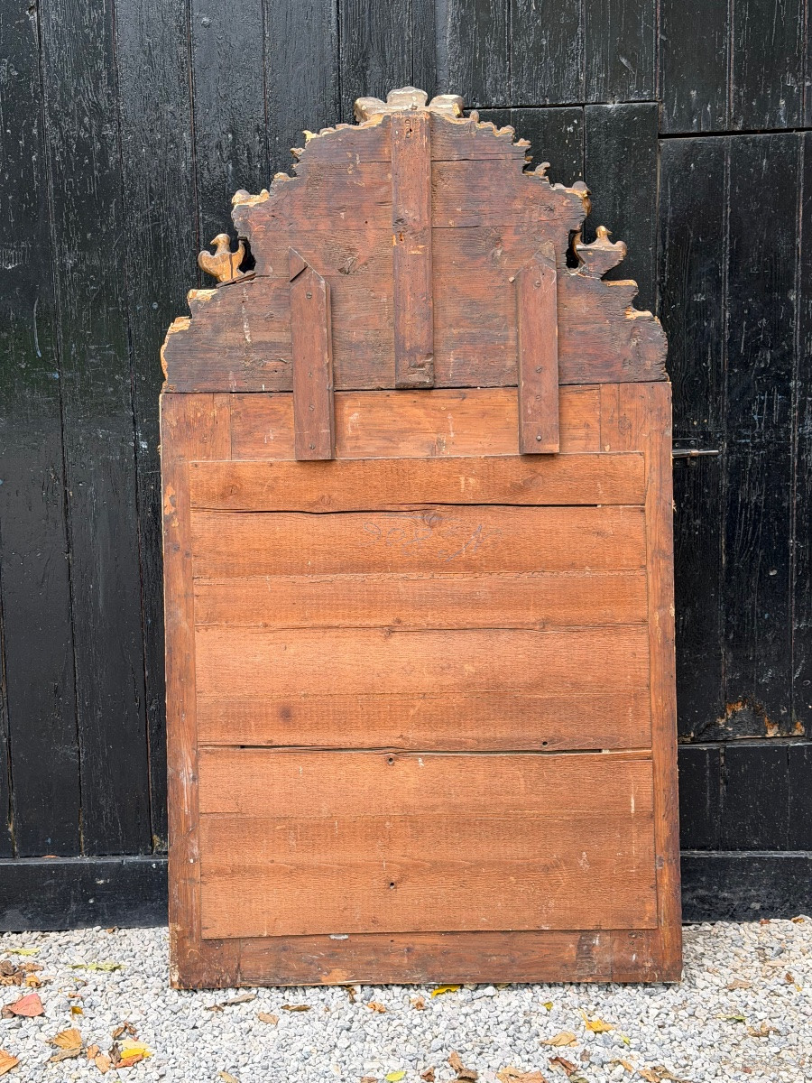 Miroir de style Régence en bois doré, XIXème siècle -photo-8