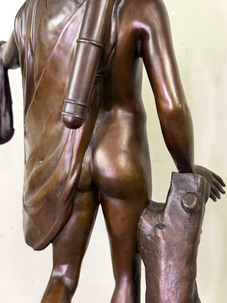 Apollon du Belvédère, bronze d’après l’antique, cachet du fondeur, Jaboeuf et Rouard, Paris -photo-8