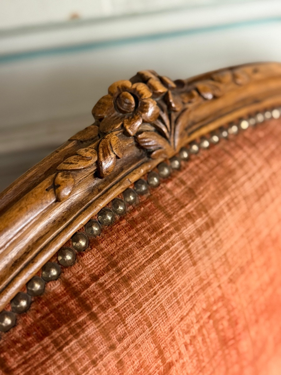 Paire de fauteuils transitions en bois sculpté, XVIIIème siècle-photo-4