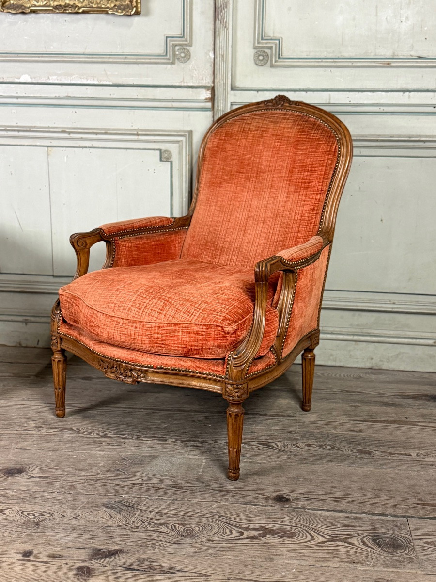 Paire de fauteuils transitions en bois sculpté, XVIIIème siècle-photo-5