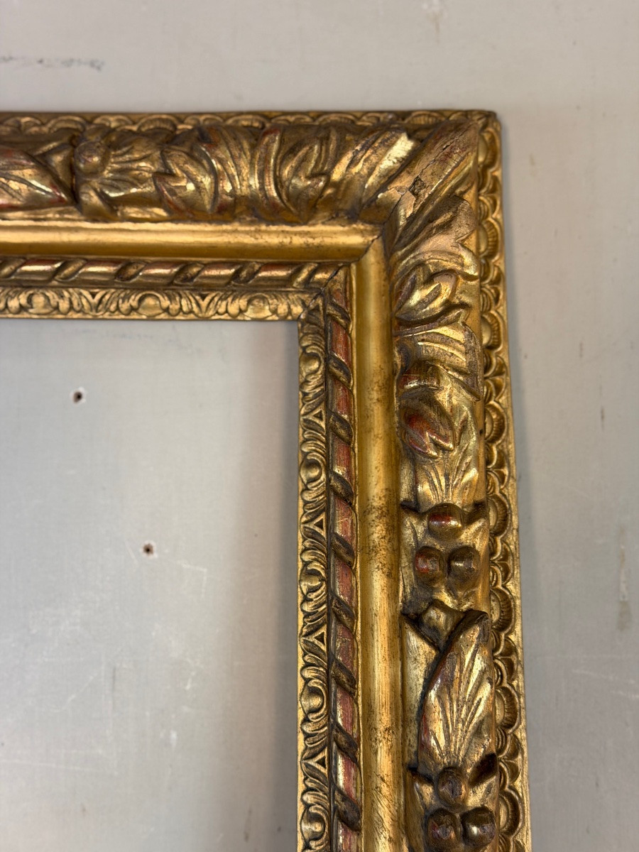 Carved And Gilded Wooden Frame, France, 18th Century-photo-3