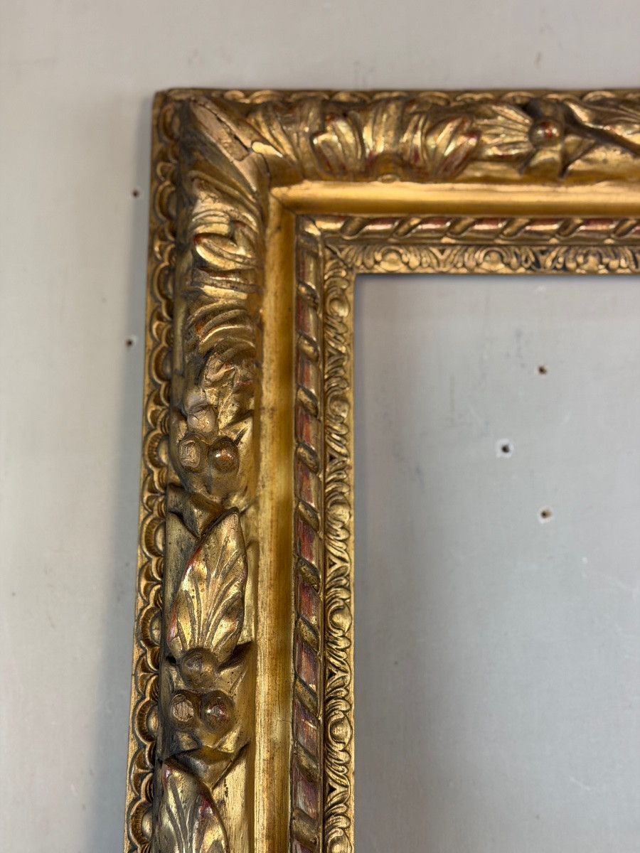 Carved And Gilded Wooden Frame, France, 18th Century-photo-4