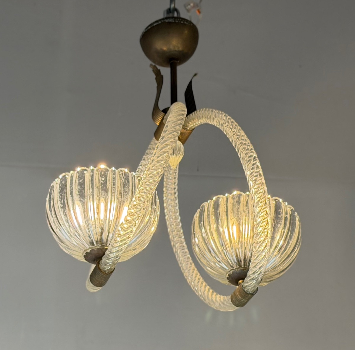 Venetian Chandelier In Murano Glass, Circa 1950-photo-2