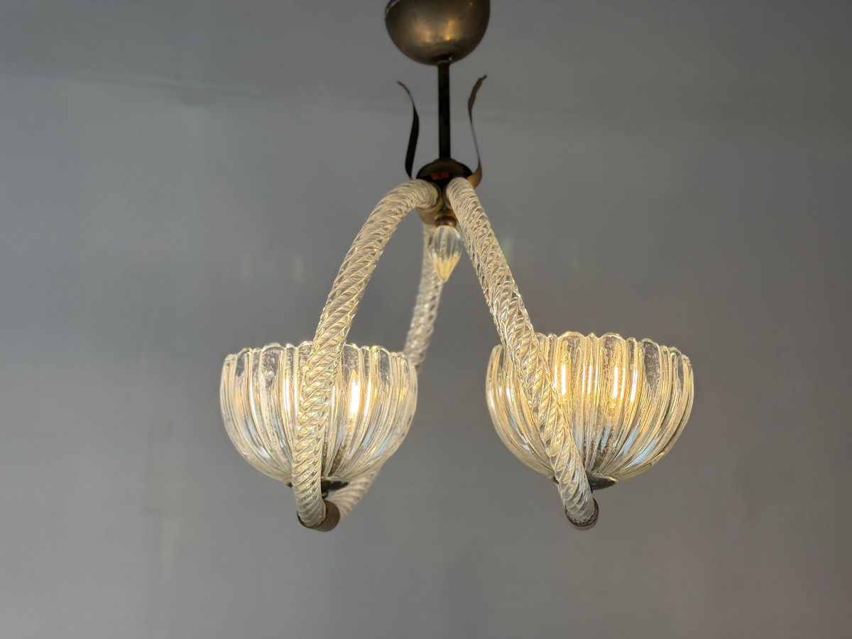 Venetian Chandelier In Murano Glass, Circa 1950-photo-3