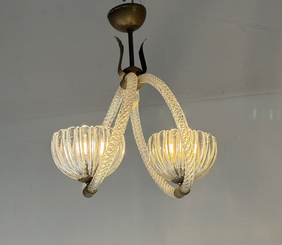 Venetian Chandelier In Murano Glass, Circa 1950-photo-4