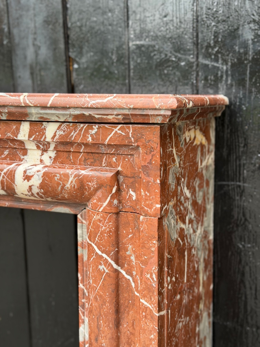 Louis XIV Style Fireplace In Rance Marble, Circa 1880 -photo-4