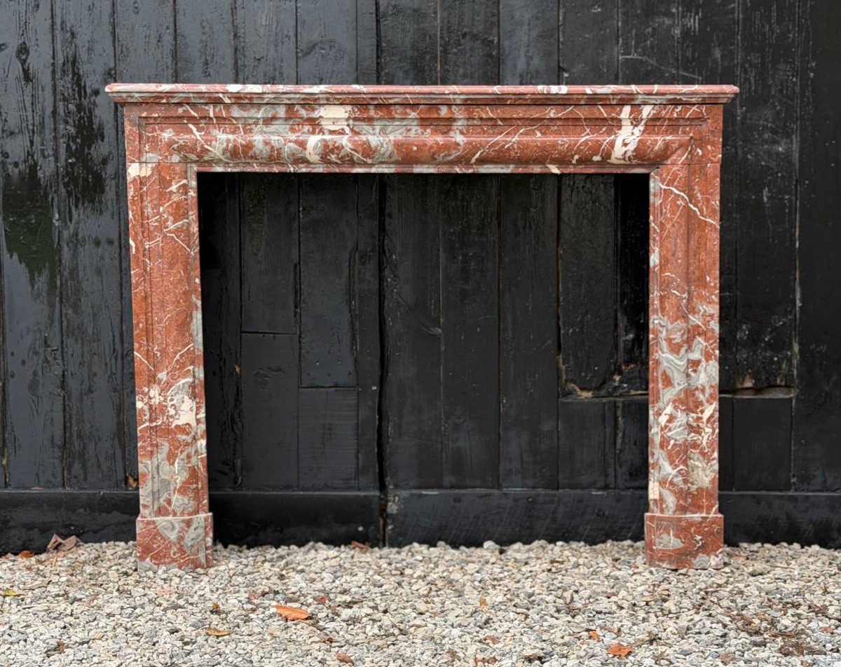 Louis XIV Style Fireplace In Rance Marble, Circa 1880 -photo-3