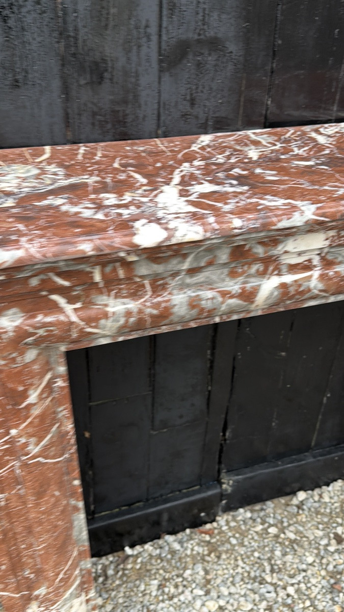 Louis XIV Style Fireplace In Rance Marble, Circa 1880 -photo-4