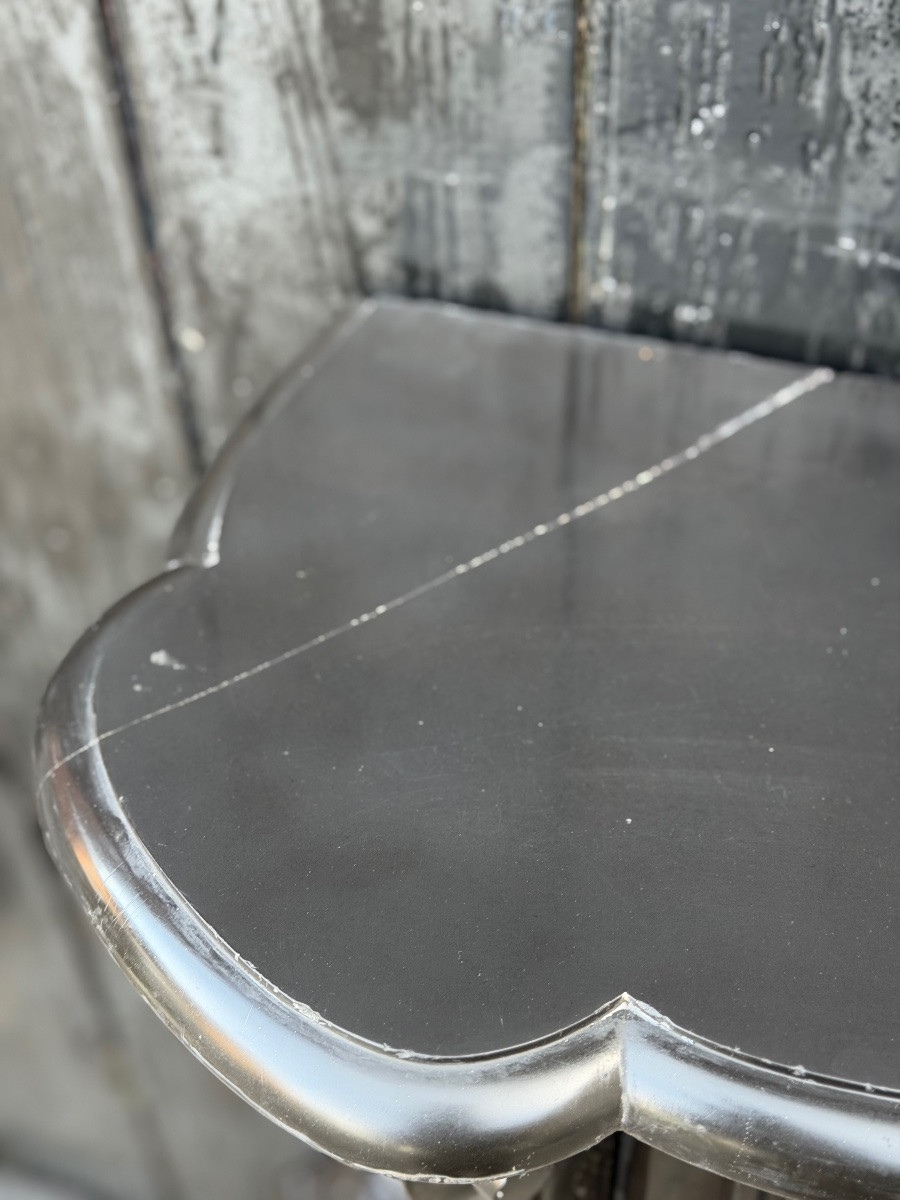 Cheminée de style Louis XV en marbre noir de Belgique, vers 1880-photo-3