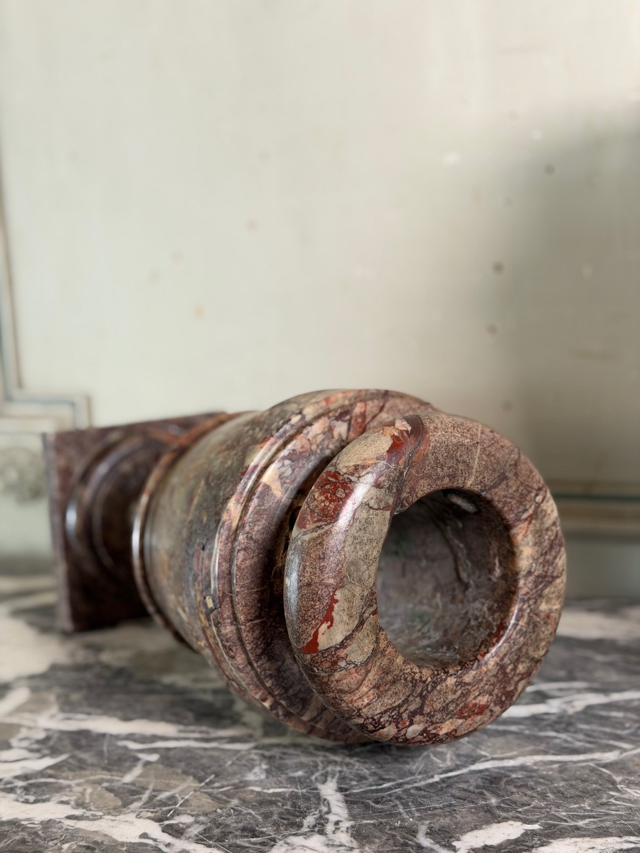 Paire d’urnes en marbre sarrancolin, France XIXème siècle-photo-4