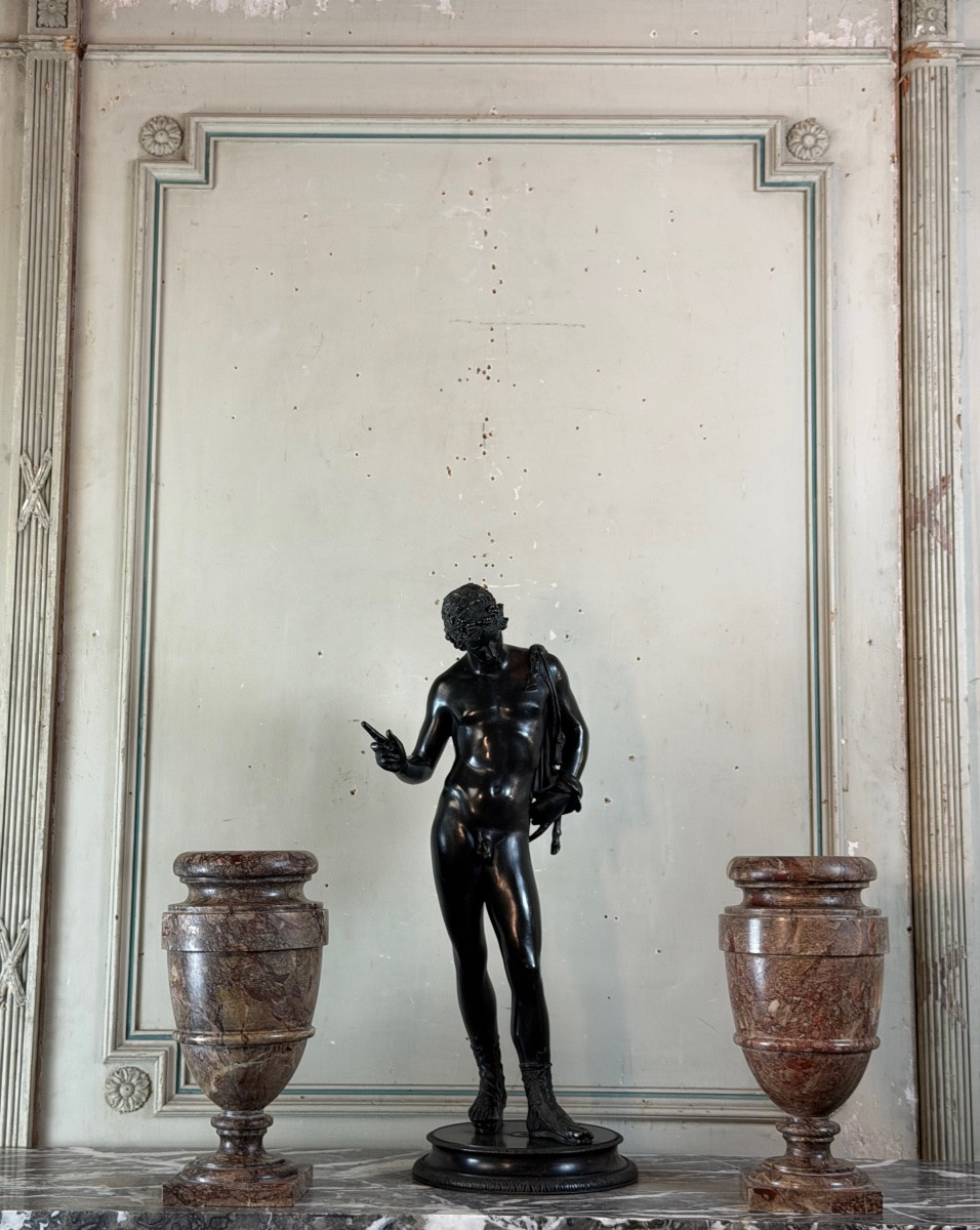 Paire d’urnes en marbre sarrancolin, France XIXème siècle-photo-7