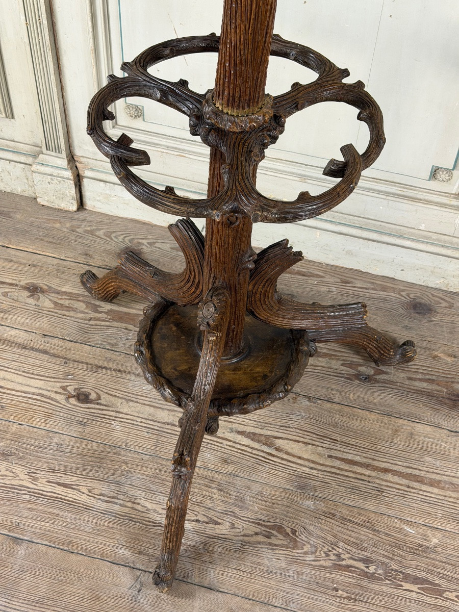 Portemanteau Forêt-Noire en bois sculpté, vers 1900-photo-1