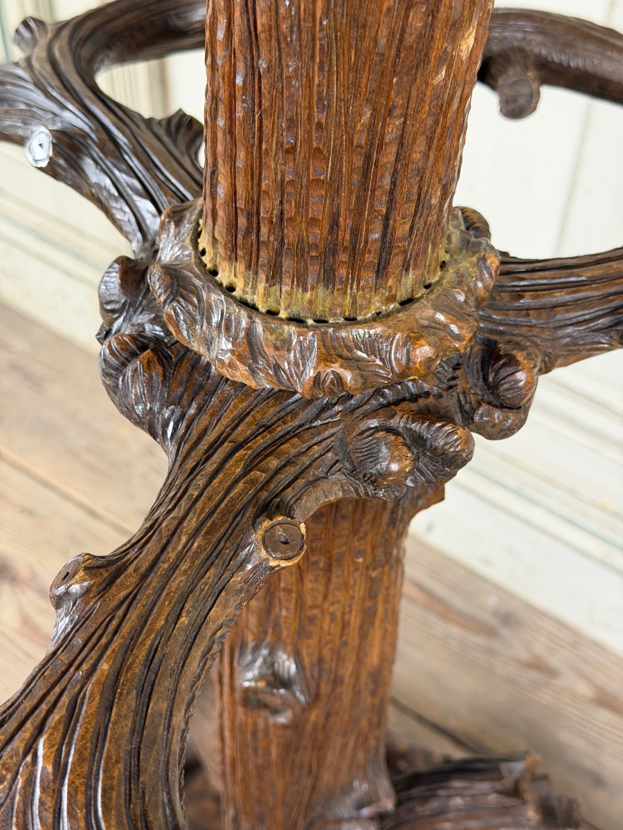 Portemanteau Forêt-Noire en bois sculpté, vers 1900-photo-2
