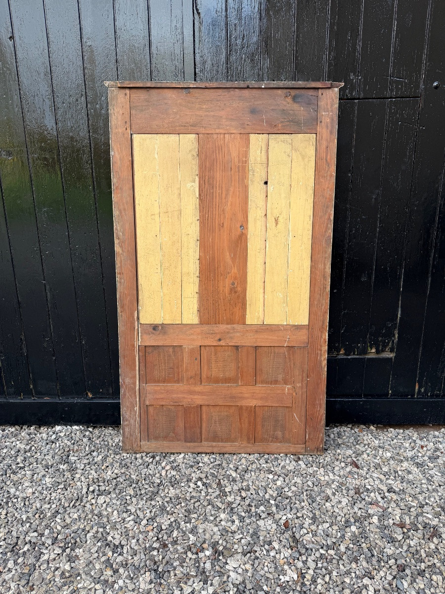 Miroir ou trumeau de cheminée Directoire, bois stuqué et peint début XIXème siècle-photo-1