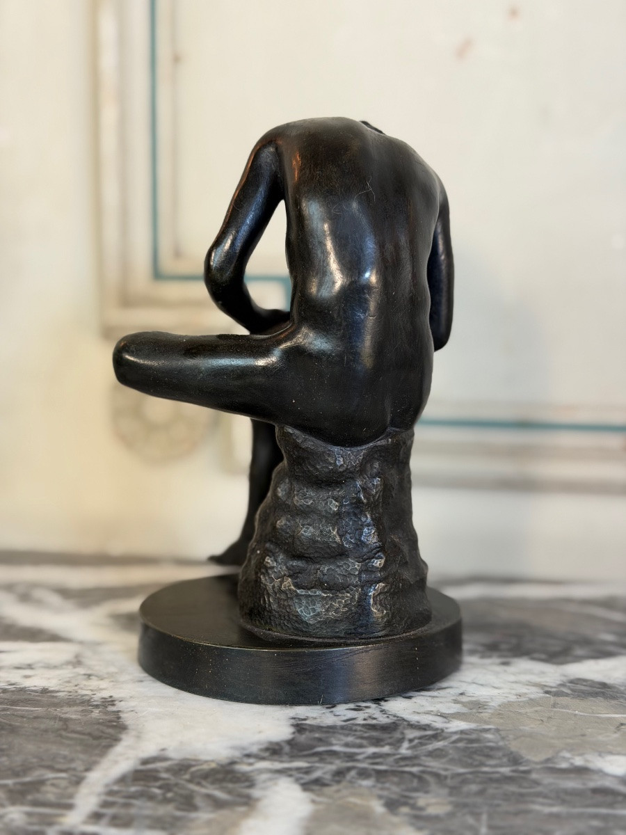 Spinario ou le tireur d’épine, bronze d’après l’Antique, XIXème siècle-photo-3