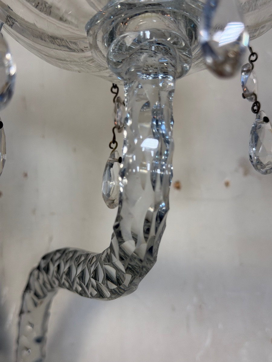 Paire d’appliques en cristal taillé dans le goût de Maydwell and Windle, Angleterre, XVIIIéme -photo-3