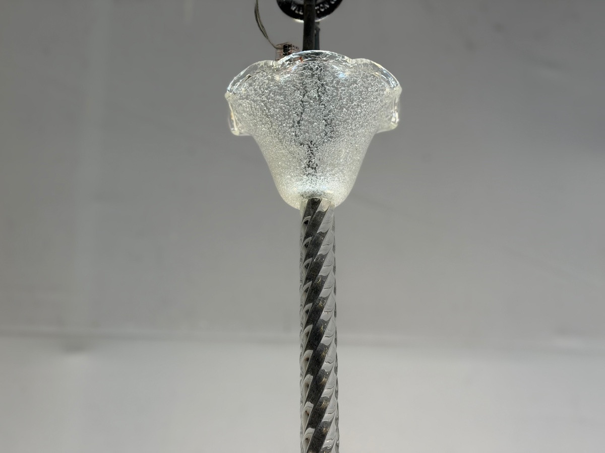 Murano Glass Fountain Chandelier, Venice Circa 1940-photo-4