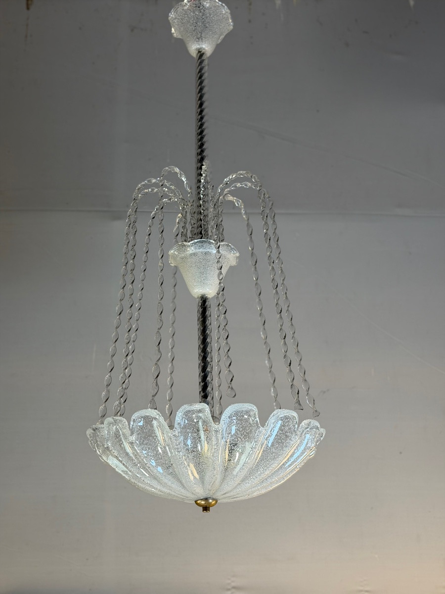 Murano Glass Fountain Chandelier, Venice Circa 1940-photo-3
