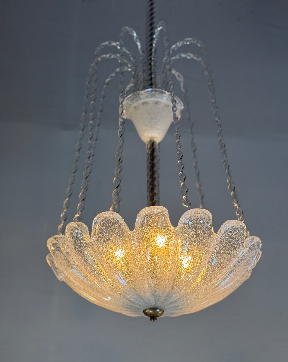 Murano Glass Fountain Chandelier, Venice Circa 1940